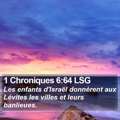 1 Chroniques 6:64 LSG Bible Verse Image