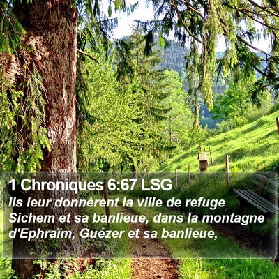 1 Chroniques 6:67 LSG Bible Verse Image