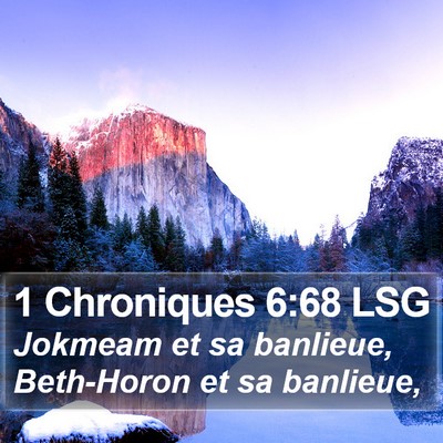 1 Chroniques 6:68 LSG Bible Verse Image