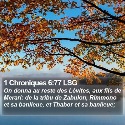1 Chroniques 6:77 LSG Bible Verse Image