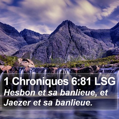 1 Chroniques 6:81 LSG Bible Verse Image