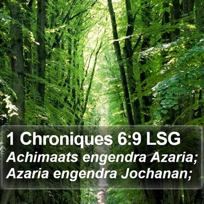 1 Chroniques 6:9 LSG Bible Verse Image