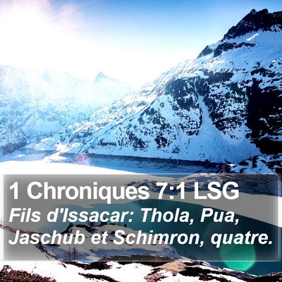 1 Chroniques 7:1 LSG Bible Verse Image