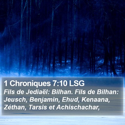 1 Chroniques 7:10 LSG Bible Verse Image