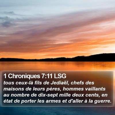 1 Chroniques 7:11 LSG Bible Verse Image