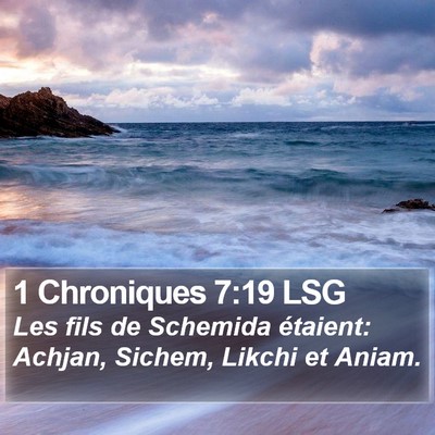 1 Chroniques 7:19 LSG Bible Verse Image