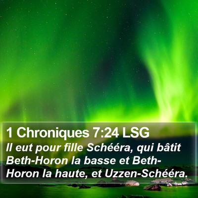 1 Chroniques 7:24 LSG Bible Verse Image