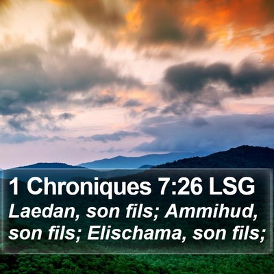 1 Chroniques 7:26 LSG Bible Verse Image