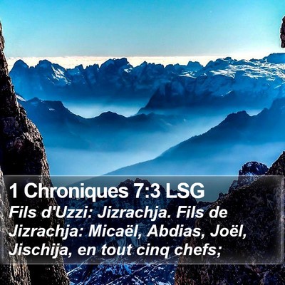 1 Chroniques 7:3 LSG Bible Verse Image