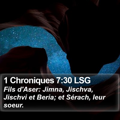 1 Chroniques 7:30 LSG Bible Verse Image