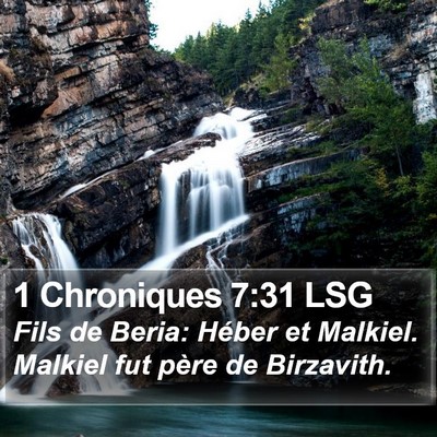 1 Chroniques 7:31 LSG Bible Verse Image