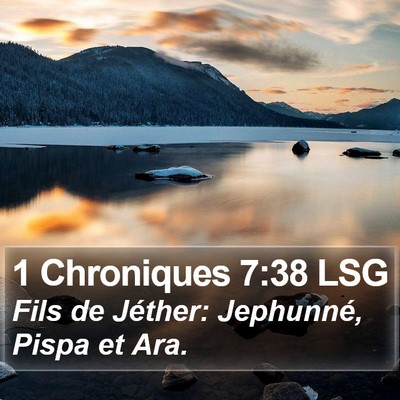 1 Chroniques 7:38 LSG Bible Verse Image