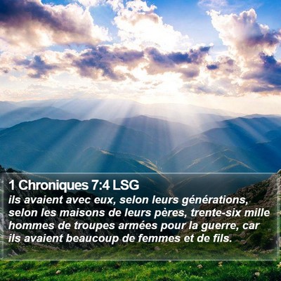 1 Chroniques 7:4 LSG Bible Verse Image