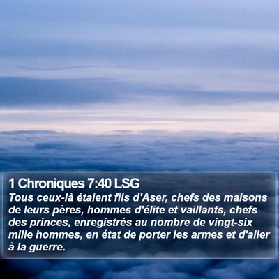 1 Chroniques 7:40 LSG Bible Verse Image