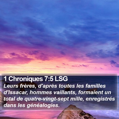 1 Chroniques 7:5 LSG Bible Verse Image