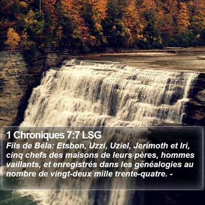 1 Chroniques 7:7 LSG Bible Verse Image