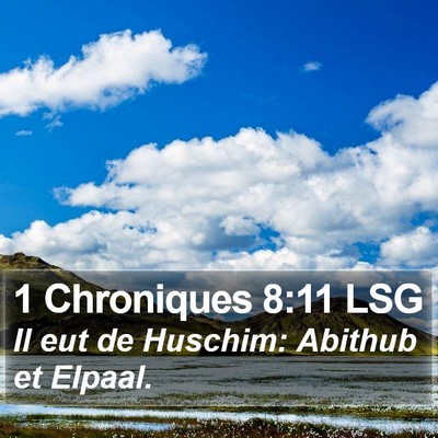 1 Chroniques 8:11 LSG Bible Verse Image