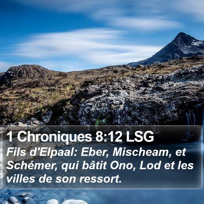 1 Chroniques 8:12 LSG Bible Verse Image
