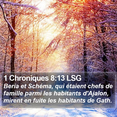 1 Chroniques 8:13 LSG Bible Verse Image