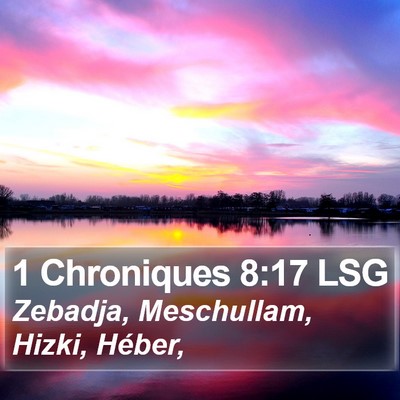 1 Chroniques 8:17 LSG Bible Verse Image