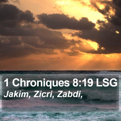 1 Chroniques 8:19 LSG Bible Verse Image
