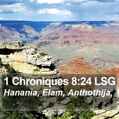 1 Chroniques 8:24 LSG Bible Verse Image