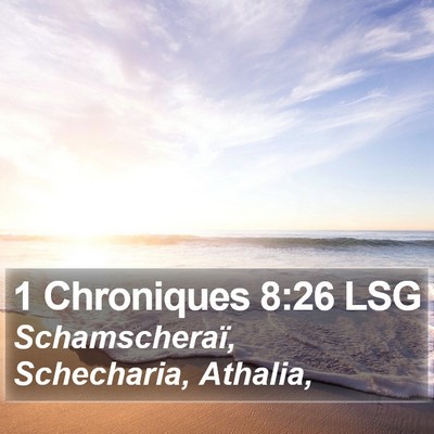 1 Chroniques 8:26 LSG Bible Verse Image