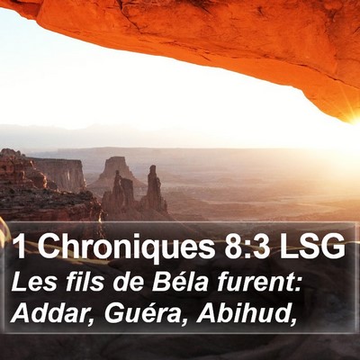 1 Chroniques 8:3 LSG Bible Verse Image