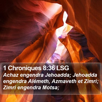 1 Chroniques 8:36 LSG Bible Verse Image