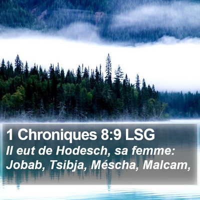 1 Chroniques 8:9 LSG Bible Verse Image