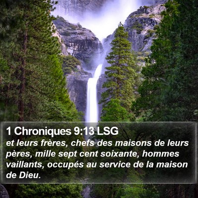 1 Chroniques 9:13 LSG Bible Verse Image