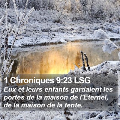 1 Chroniques 9:23 LSG Bible Verse Image