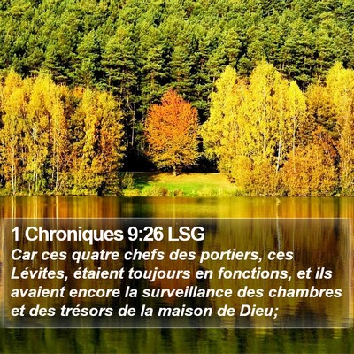 1 Chroniques 9:26 LSG Bible Verse Image