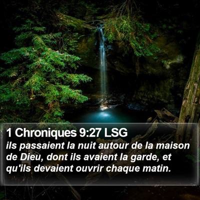 1 Chroniques 9:27 LSG Bible Verse Image