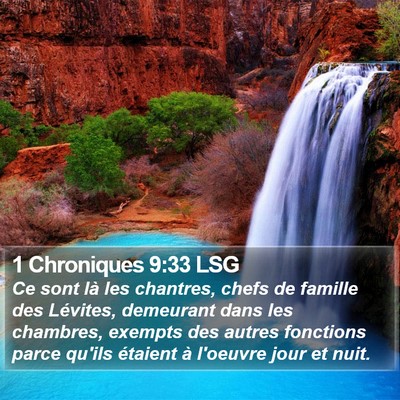 1 Chroniques 9:33 LSG Bible Verse Image