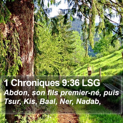 1 Chroniques 9:36 LSG Bible Verse Image