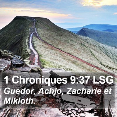 1 Chroniques 9:37 LSG Bible Verse Image