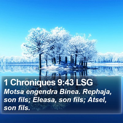 1 Chroniques 9:43 LSG Bible Verse Image