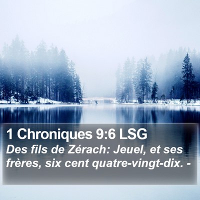 1 Chroniques 9:6 LSG Bible Verse Image