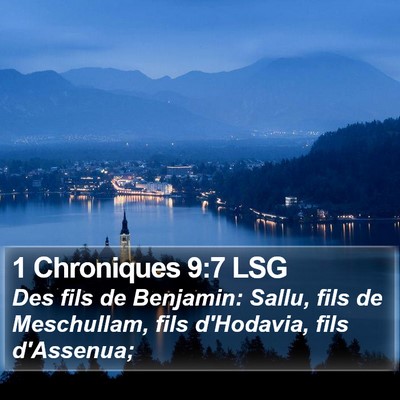 1 Chroniques 9:7 LSG Bible Verse Image