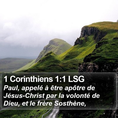 1 Corinthiens 1:1 LSG Bible Verse Image