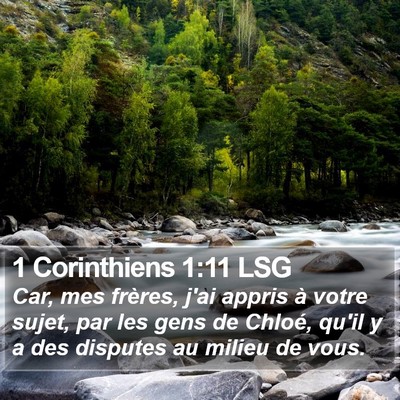 1 Corinthiens 1:11 LSG Bible Verse Image