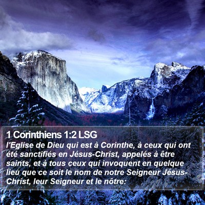 1 Corinthiens 1:2 LSG Bible Verse Image