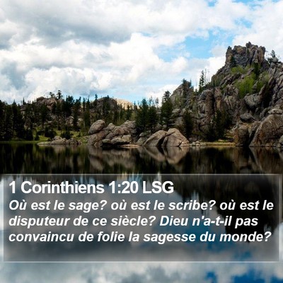1 Corinthiens 1:20 LSG Bible Verse Image