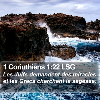 1 Corinthiens 1:22 LSG Bible Verse Image