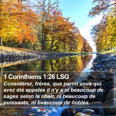 1 Corinthiens 1:26 LSG Bible Verse Image