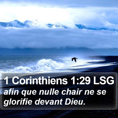 1 Corinthiens 1:29 LSG Bible Verse Image