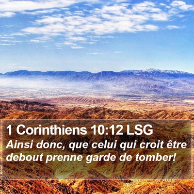 1 Corinthiens 10:12 LSG Bible Verse Image