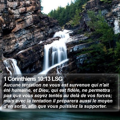 1 Corinthiens 10:13 LSG Bible Verse Image