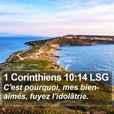1 Corinthiens 10:14 LSG Bible Verse Image